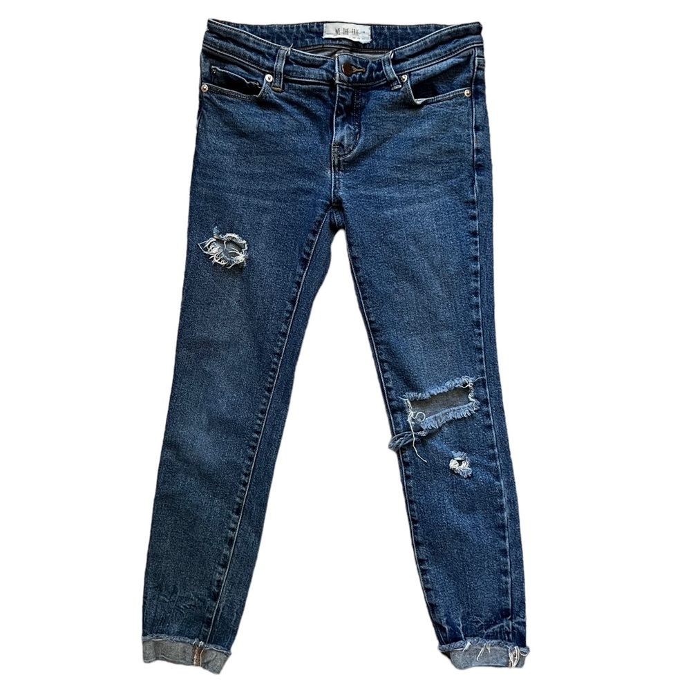 We The Free Free People Medium Wash Denim Distressed Jeans Women’s Size …